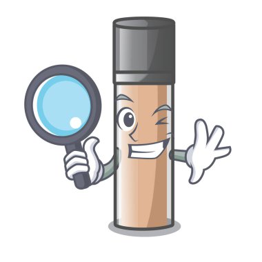 Bir çizgi film çanta vektör çizim Dedektif makeaup Müessesesi