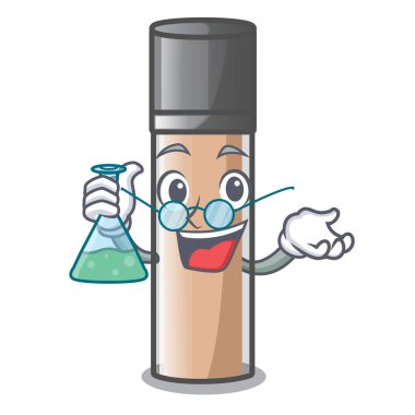 Profesör makeaup bir karikatür çanta vektör çizim Müessesesi