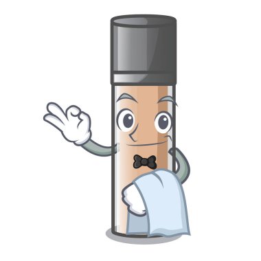 Garson fondution makyaj maskot vektör çizim şeklinde