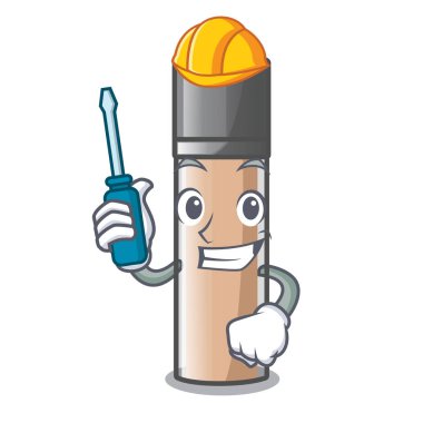 Bir çizgi film şişe vektör çizim Otomotiv tesisler makyaj