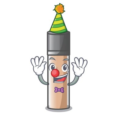 Palyaço tesisler makyaj çizgi film şişe vektör çizim