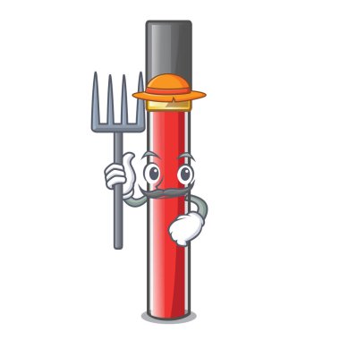 Çiftçi dudak parlatıcısı çizgi film şekil vektör çizim içinde