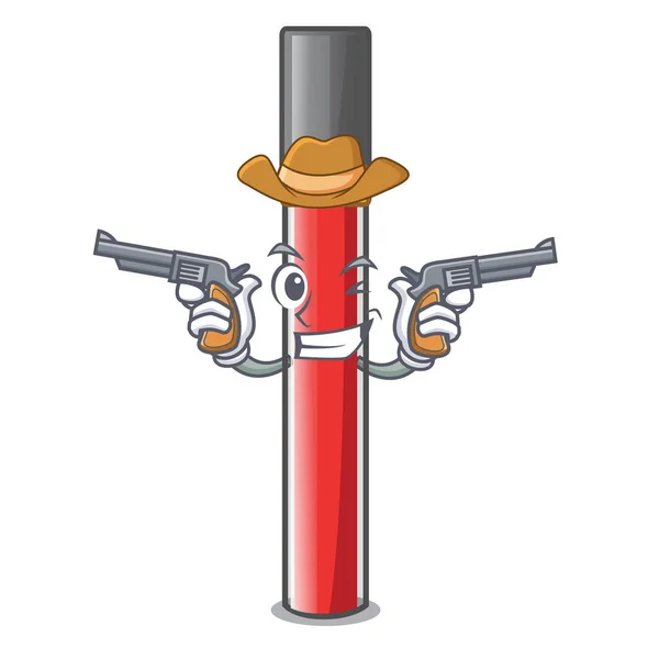 Cowboy Lipgloss Cartoon Vorm Vectorillustratie — Stockvector