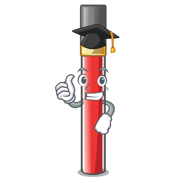 Graduación Brillo Labial Aislado Vector Mascota Ilustración — Vector de stock
