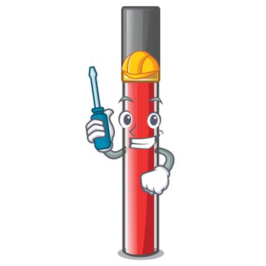 Çizgi film makyaj tablo vektör çizim yukarıda Otomotiv dudak parlatıcısı