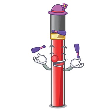 Dudak parlatıcısı çizgi film makyaj tablo vektör çizim yukarıda hokkabazlık