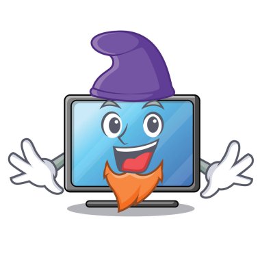 Elf lcd oturma odası vektör çizim karikatür tv