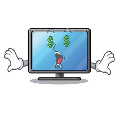 Para göz lcd tv izole karakter vektör çizim ile