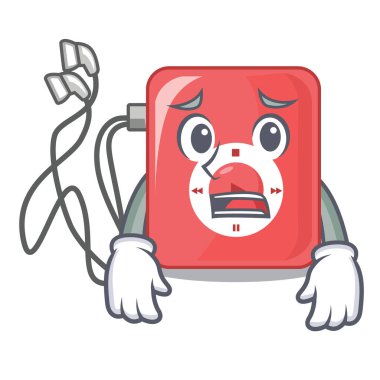 Komik karikatür vektör esnaf korkuyor mp3 çalar