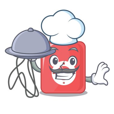 Şef komik karikatür vektör esnaf gıda mp3 çalar