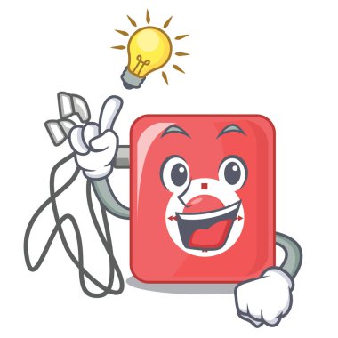 Maskot vektör çizim ile izole bir fikir mp3 çalar