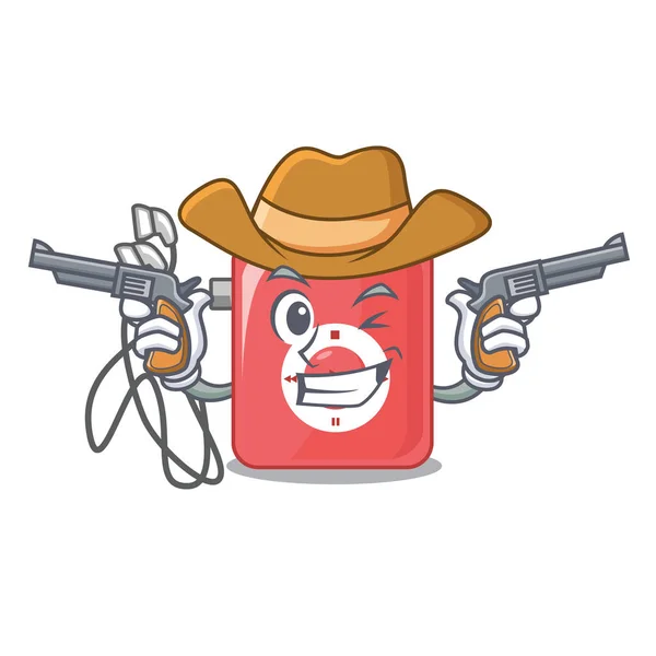 Cowboy Mp3 Player Ilustração Vetor Forma Desenho Animado —  Vetores de Stock