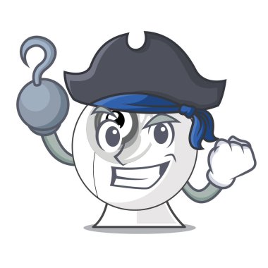 Korsan webcam maskot vektör çizim şeklinde