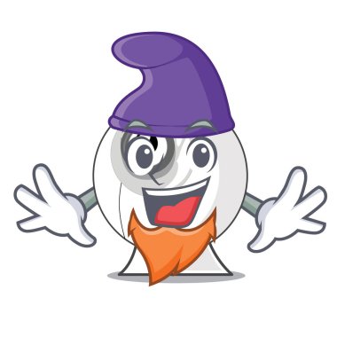 Elf webcam maskot vektör çizim şeklinde