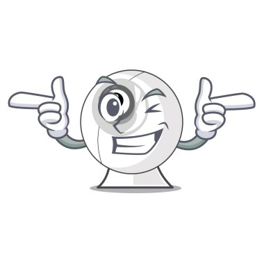 Wink webcam bilgisayar tablo karakter vektör çizim