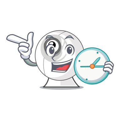 Bilgisayar tablo karakter vektör çizim ile saat Web Kamerası