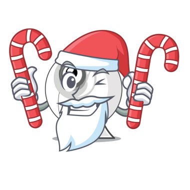 Santa ile vektör çizim şekil komik şeker karikatür webcam
