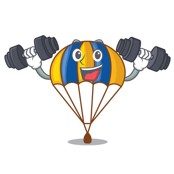 Fitness Fallschirm Der Form Einer Zeichenvektorillustration — Stockvektor