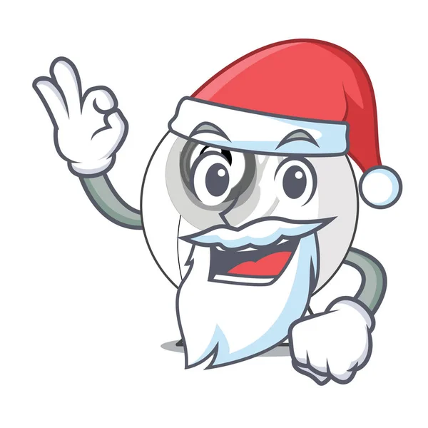 Santa Webcam Dessin Animé Drôle Que Illustration Vectorielle Forme — Image vectorielle