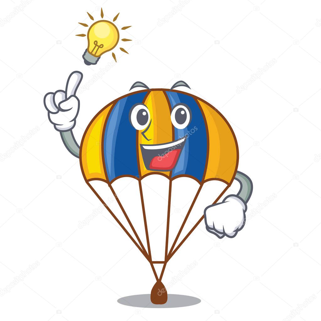 Have an idea parachute in shape of acartoon fuuny vector illustration