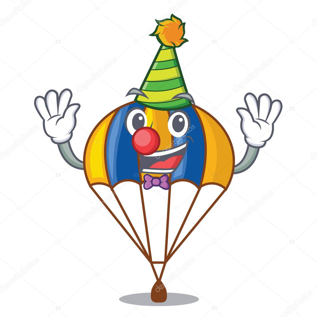 Clown parachute in shape of acartoon fuuny