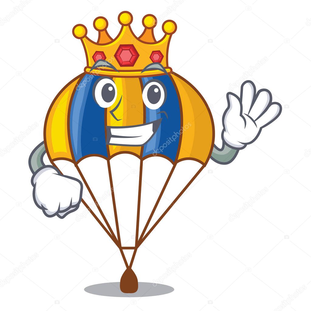 King parachute in shape of acartoon fuuny