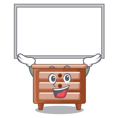 Şeklin çizgi film ahşap vektör çizim kadar Yönetim Kurulu bidside tablo