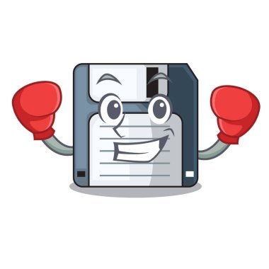 Boks disket ve ctor illüstrasyon karikatür şeklinde