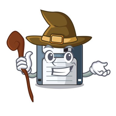 Karakter komik vektör çizim içinde cadı yumuşak ve sarkık yuvarlak yüzey