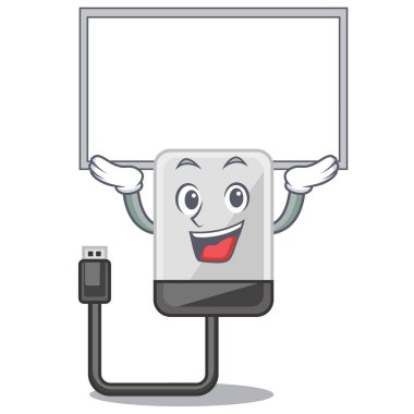 Maskot vektör çizim şeklinde sabit disk yönetim kurulu