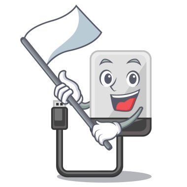 Bayrak çanta vektör çizim karikatür sabit sürücü