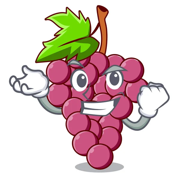 Başarılı kırmızı üzüm meyve izole karakter vektör çizim