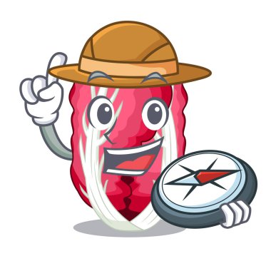 Explorer sebze radicchio bir karakter buzdolabı vetcor resimde