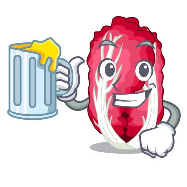 Suyu sebze turpla ile bir karakter buzdolabı vetcor resimde