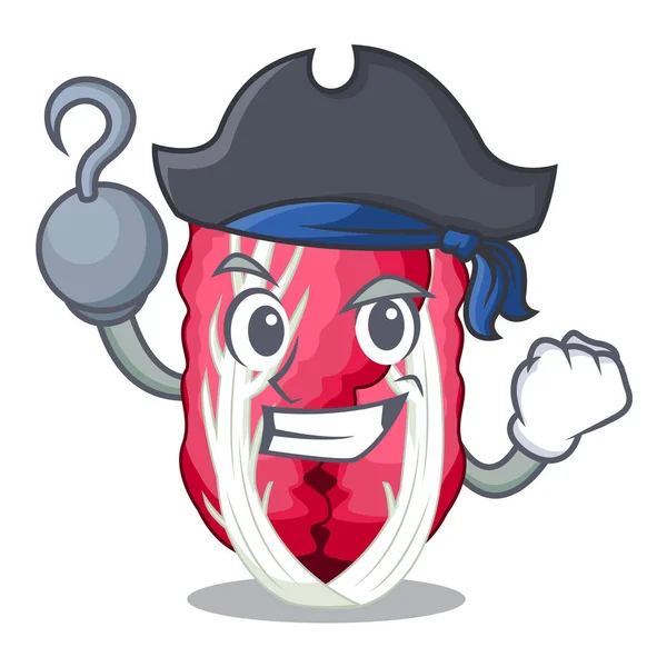 Pirate Radiccho Shape Mascot Vector Illustration — Stock Vector