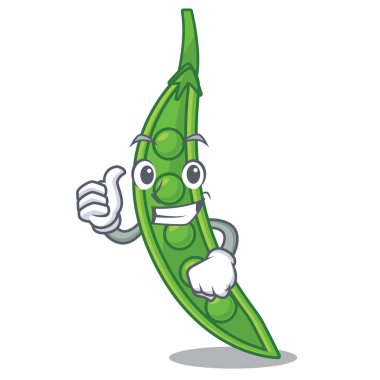 Kar bezelye bir karikatür kase vektör çizim içinde yaşasın