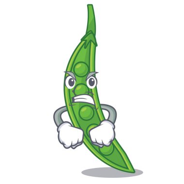 Bir çizgi film sepet vektör çizim öfkeli kar bezelye