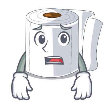 Yazık ki tuvalet kağıdı maskot vektör çizim şeklinde