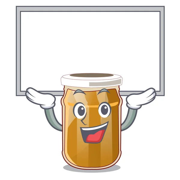 キャラ Jar ベクトル イラスト ボード アーモンド バターを — ストックベクタ