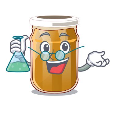 Bir çizgi film tablo vektör çizim Profesör badem ezmesi