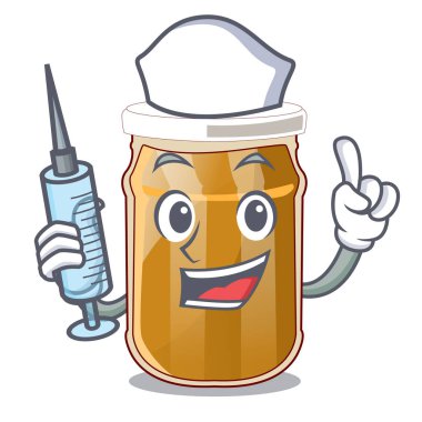 Bir çizgi film tablo vektör çizim hemşire badem ezmesi