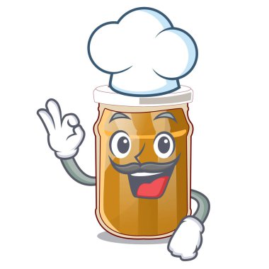 Bir çizgi film tablo vektör çizim Şef badem ezmesi