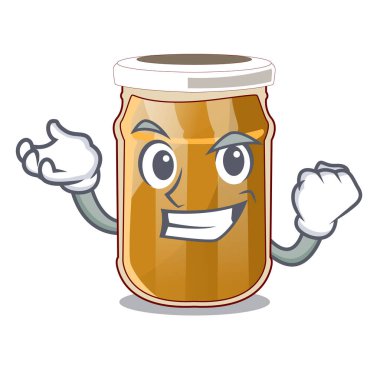 Bir çizgi film tablo vektör çizim üzerinde başarılı badem ezmesi