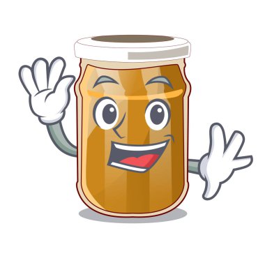 Bir çizgi film tablo vektör çizim üzerinde sallanan badem ezmesi