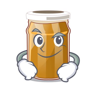 Bir çizgi film tablo vektör çizim Smirking badem ezmesi