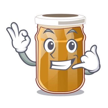 Badem ezmesi maskot vektör illüstrasyon izole ara beni