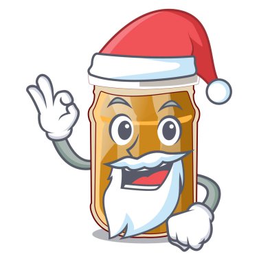 Maskot vektör illüstrasyon izole Santa badem ezmesi
