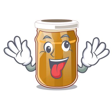 Maskot vektör illüstrasyon izole deli badem ezmesi