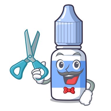 Karakter vektör çizim küçük şişe Kuaför göz damlası