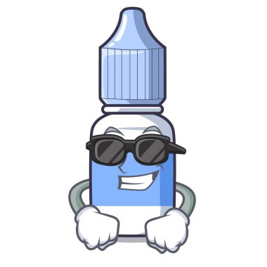 Maskot ahşap tablolar vektör çizim süper cool göz damlası